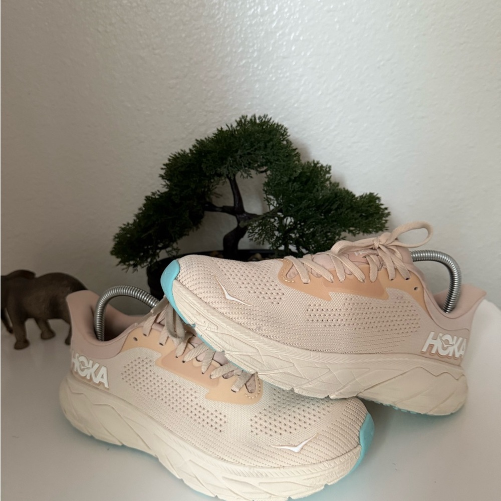 Hoka Peach and Cream Athletic Shoes - Picture 5 of 5